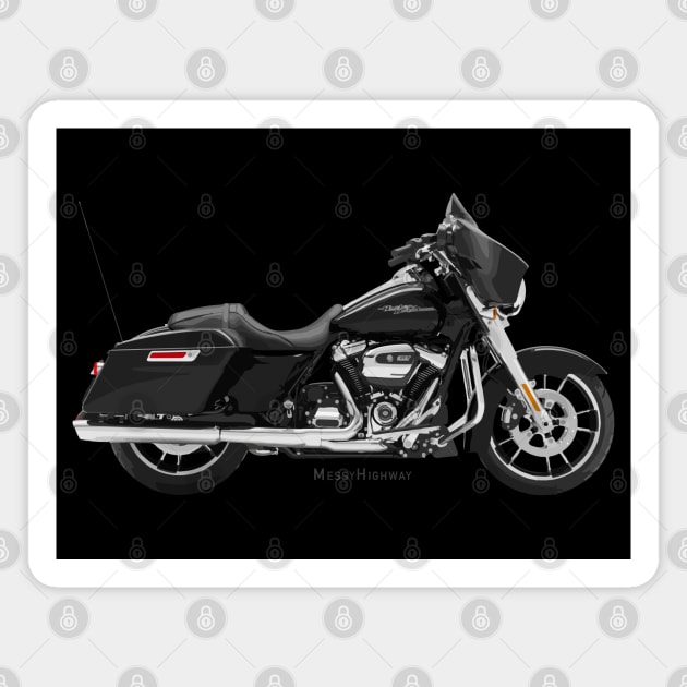 Harley-Davidson Street Glide black, s Magnet by MessyHighway